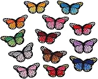 13pcs Multicolor Butterfly Iron-On Patches - Embroidered Appliques for DIY Jeans, Jackets, Bags, Kids Clothes & Crafts