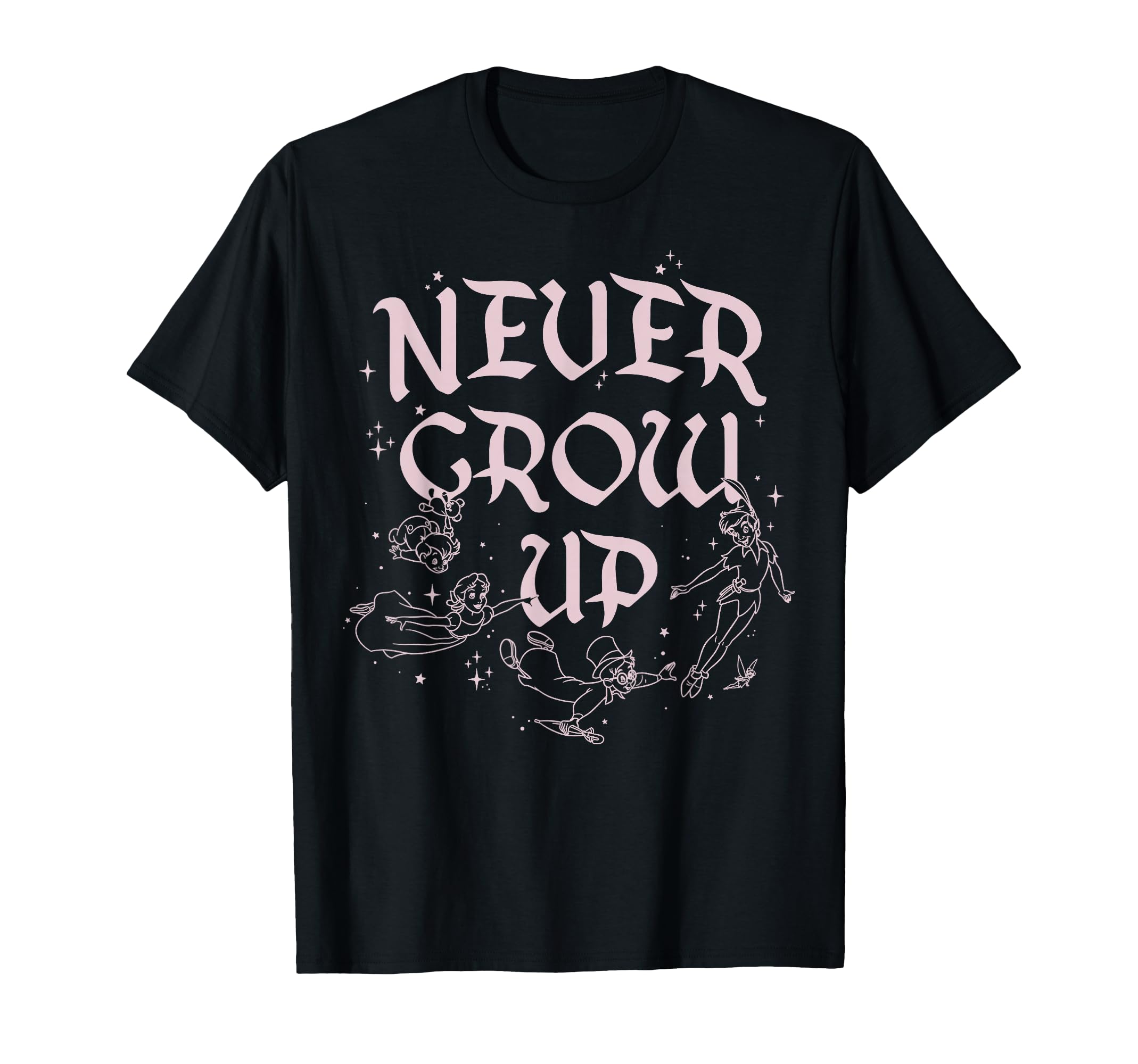 Disney Peter Pan Never Grow Up Flying Cast Graphic T-Shirt T-Shirt