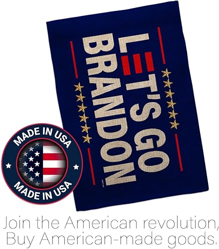 Miniatura 5 de FJB Flag Let's Go Brandon Bandera de arpillera azul para jardín, presidente político, demócrata, republicano, fiesta de té, Estados Unidos, Estados