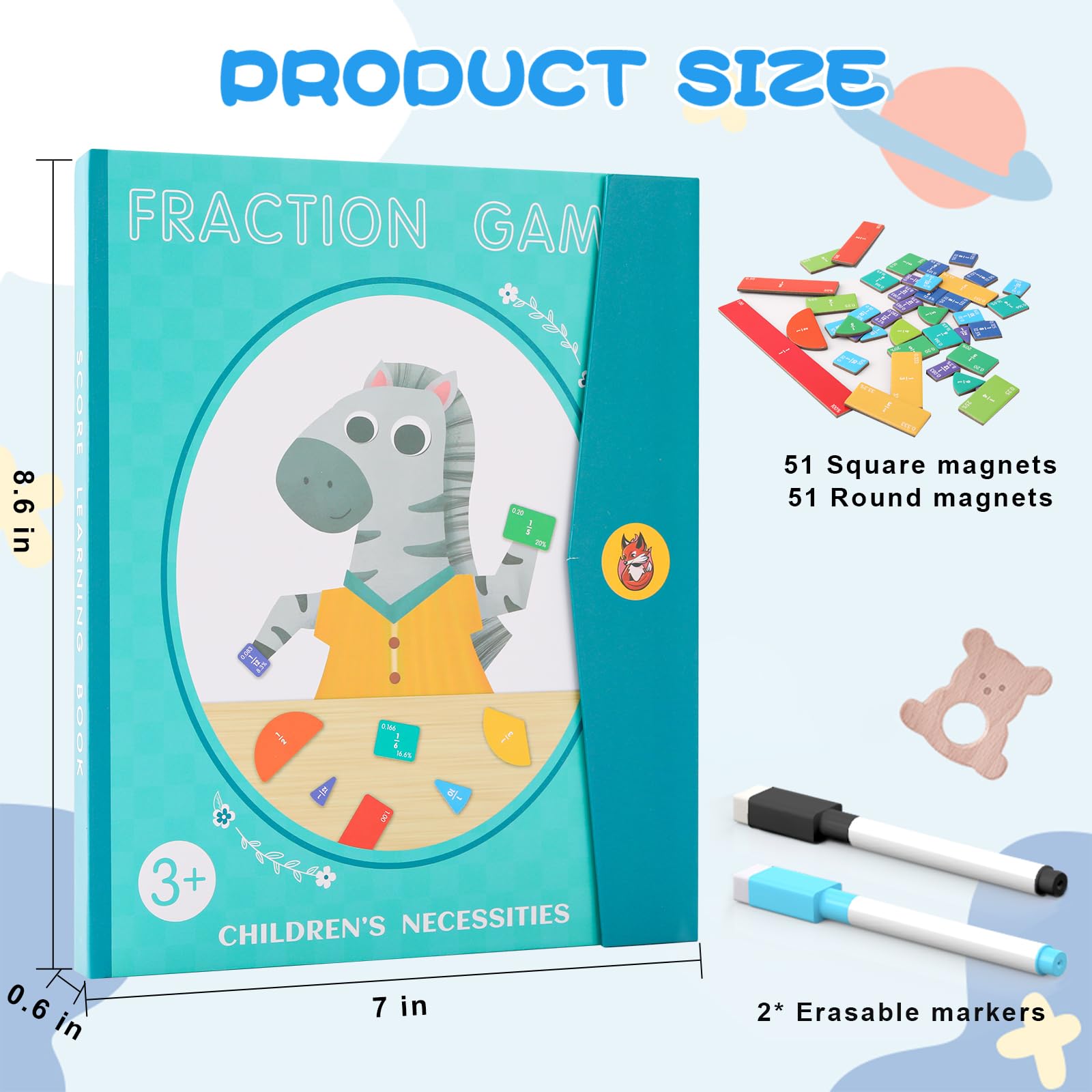Pull String 3D Geometry Learning Book, With Braided Rope Design