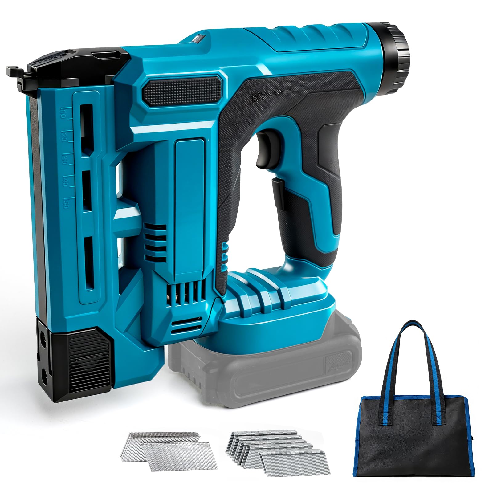 Chiodatrice Brad a Batteria per Makita 18V, Pistola per Unghie Senza Fili 2 in 1 con 2000 chiodi/graffette Pistola Sparachiodi Elettrica Per la ristrutturazione della casa e la lavorazione del legno