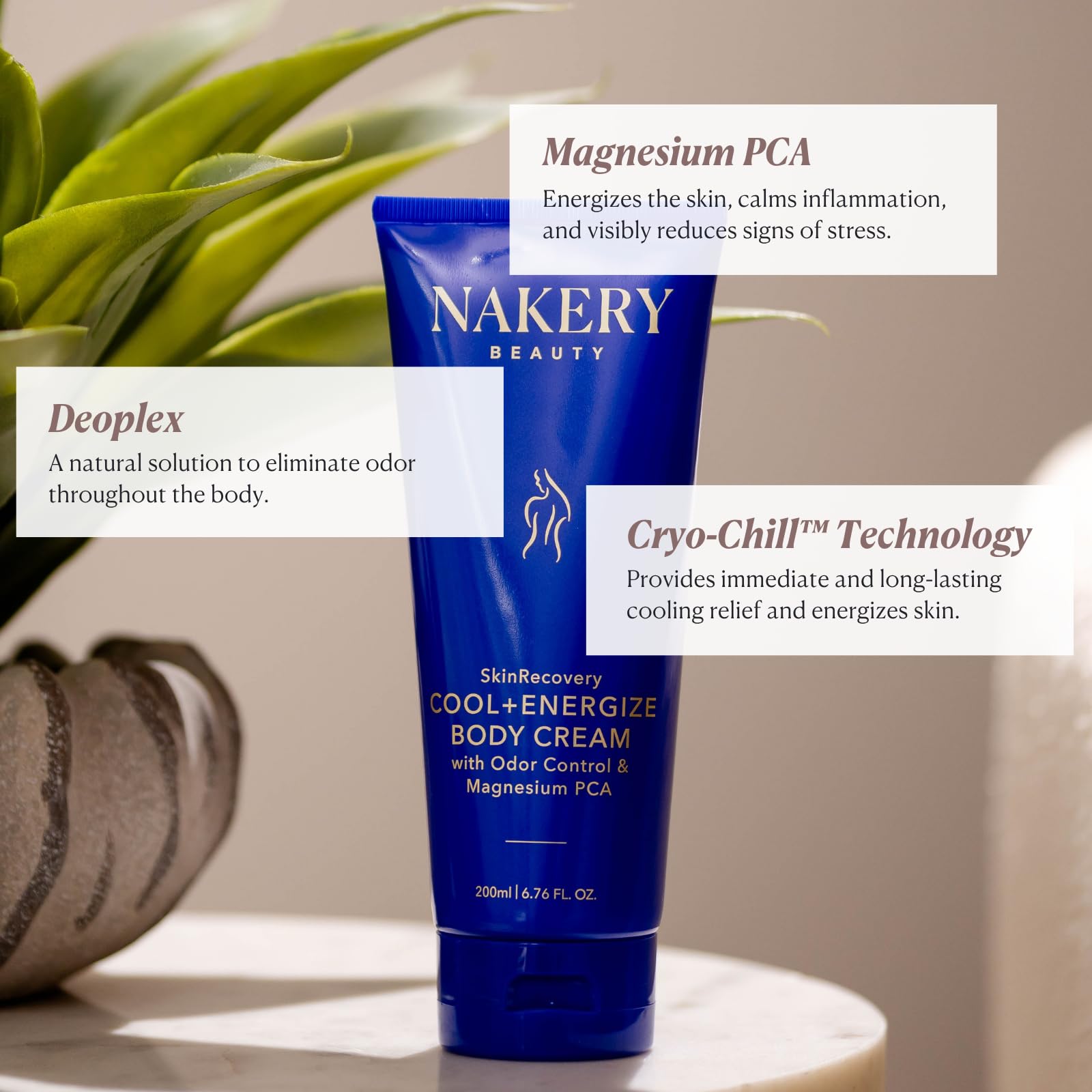 Nakery SkinRecovery Cool + Energize Cooling Magnesium Body Cream