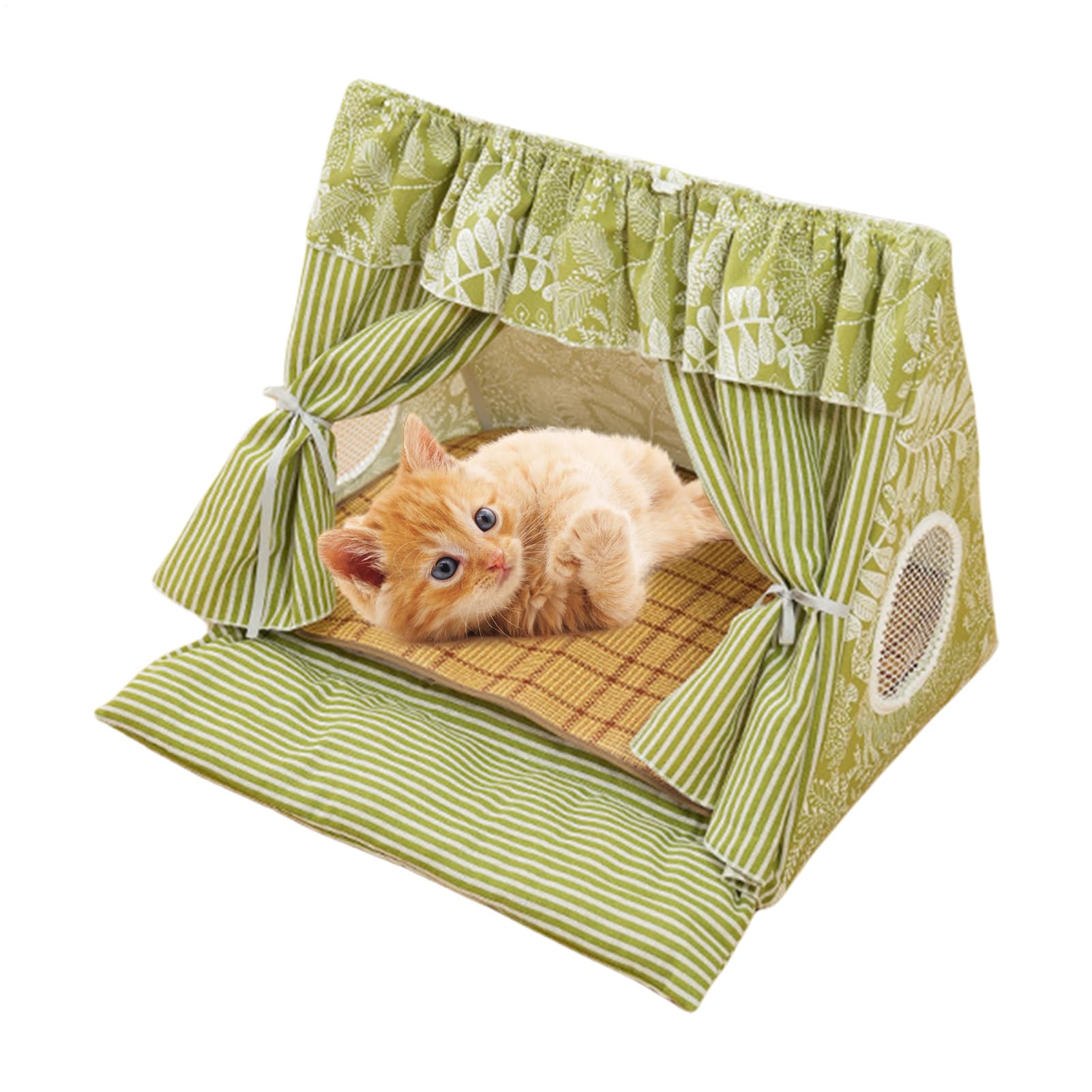Tipi pour chat avec tapis isotherme amovible, une cabane confortable au design unique