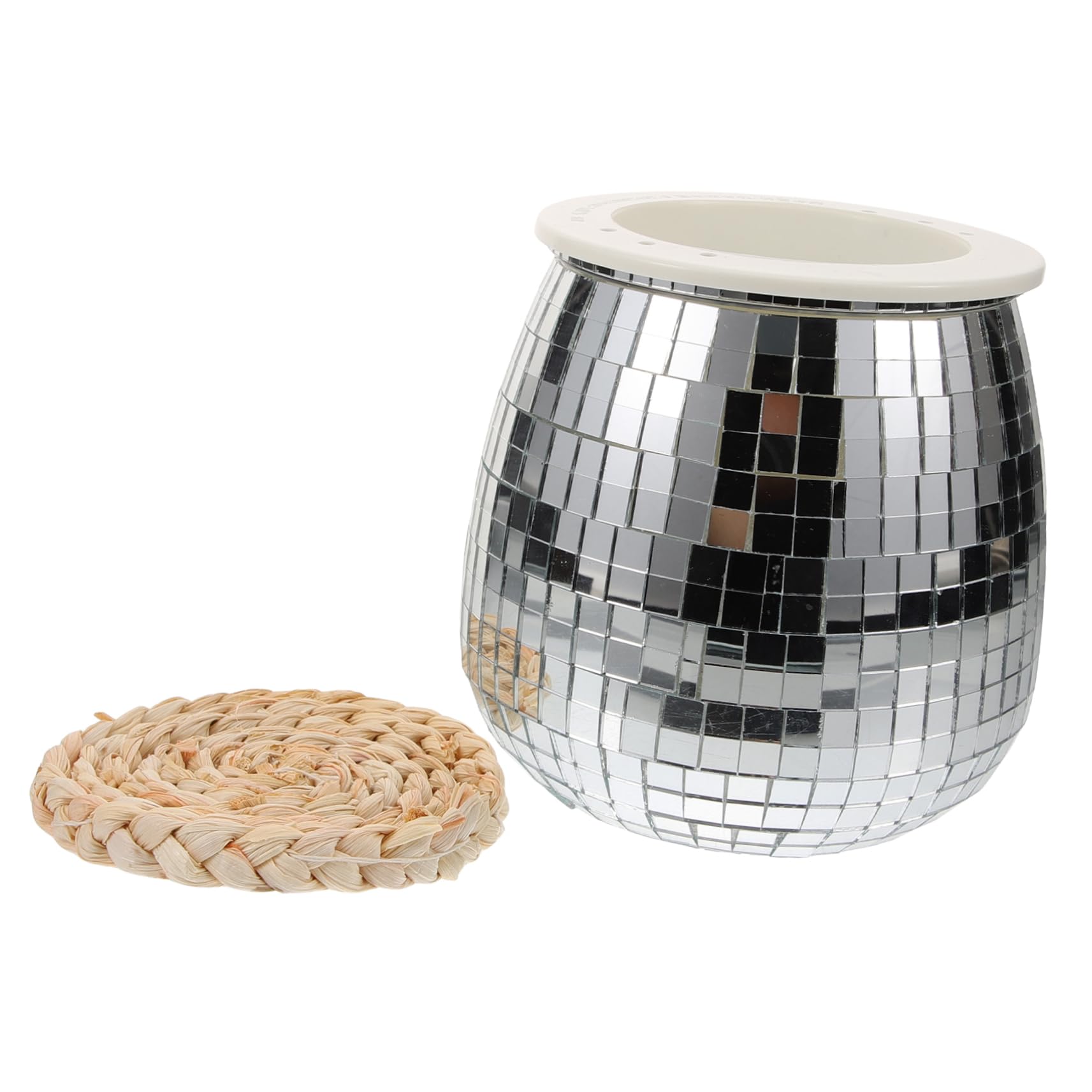 Jardinière Boule Disco Miroir Rutilante au Style Moderne Unique pour Plantes