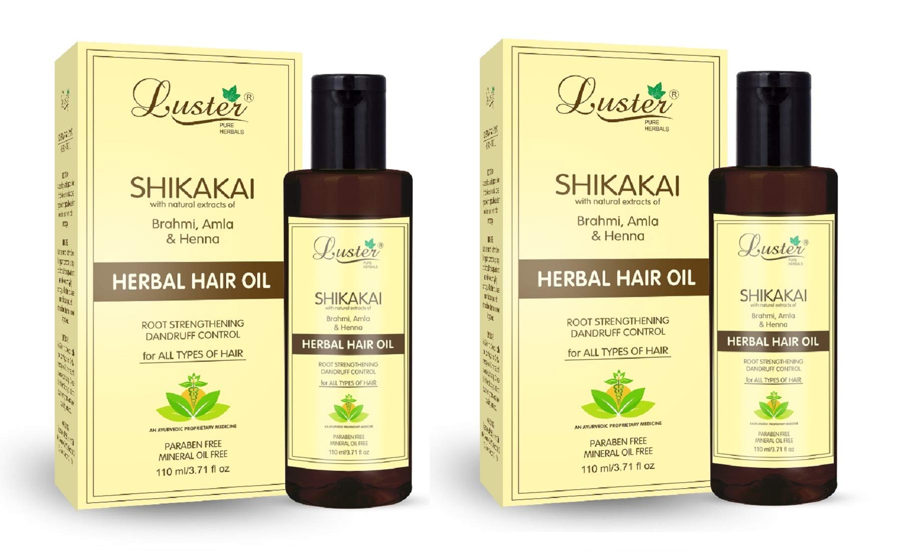 Luster Shikakai Herbal Hair Oil | Root Strengthening & Dandruff Control | For Women & Men | For All Hair Types | Paraben & Mineral Oil Free – Pack of 2-110ml Each-image-14