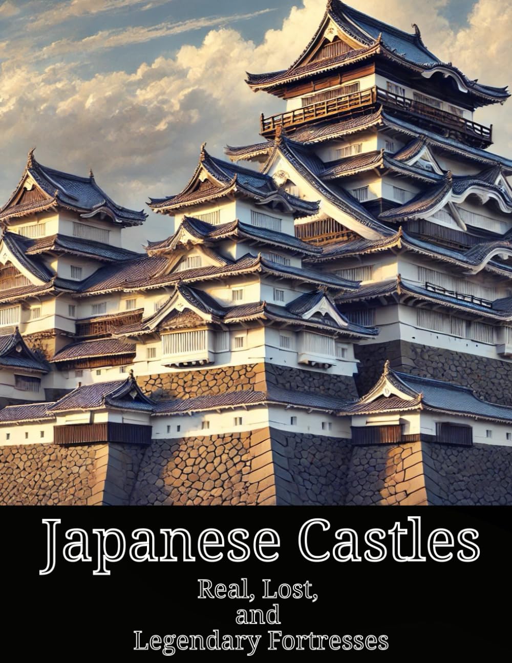 Japanese Castles: Adult Coloring Art of Real, Lost, and Legendary Fortresses