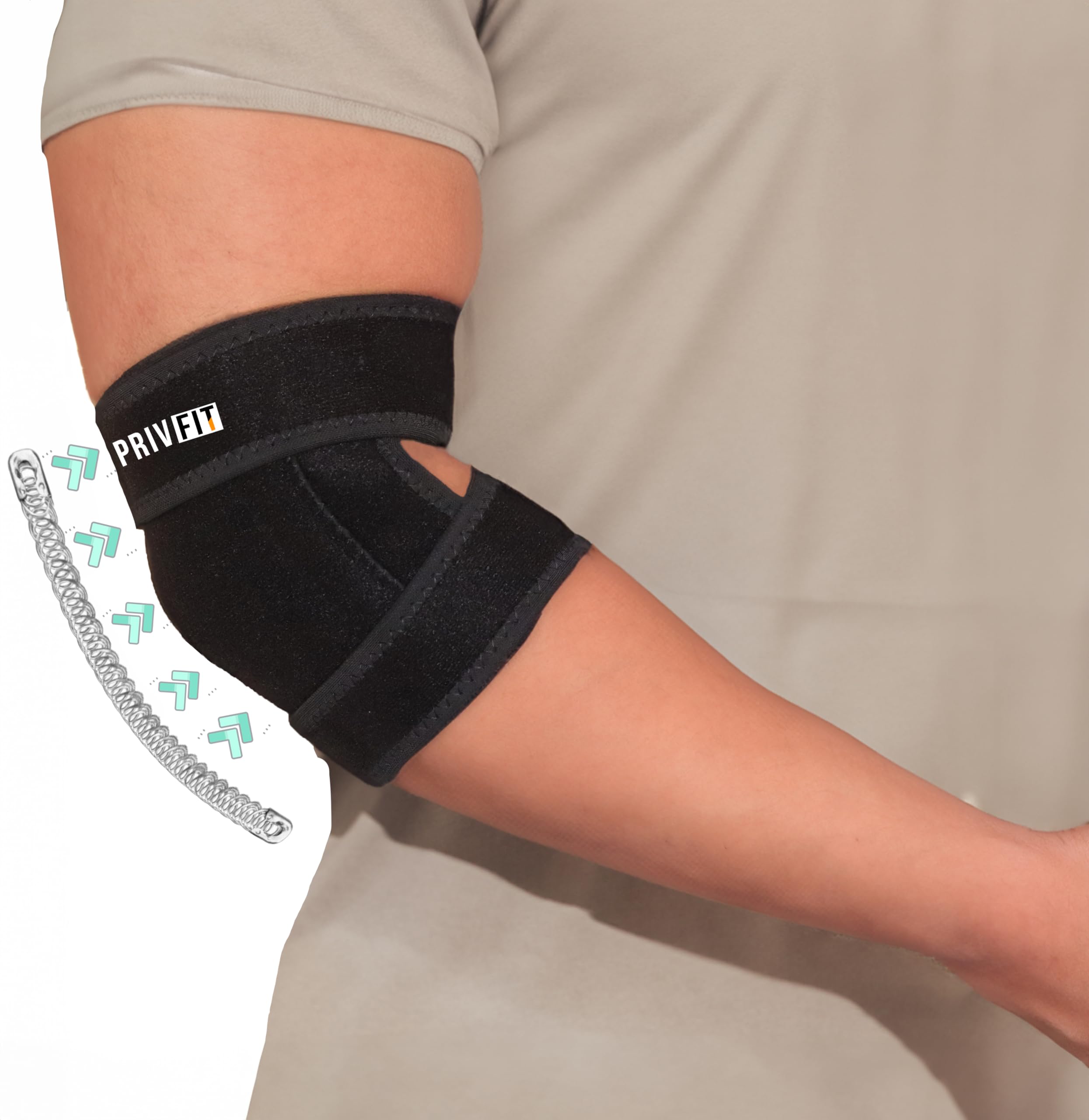 PRIVFIT Elbow Support Compression Stabilizer, Adjustable, Breathable Brace for Joint Pain Relief (2) (B097PHNJ3C) Amazon Price History, Amazon Price Tracker