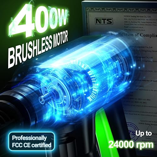 Miniatura 4 de Lavadora a presión inalámbrica de 1000 PSI, 21 V 4.0 Ah con motor sin escobillas con boquilla 6 en 1, presión de 5 engranajes, adaptador de grifo