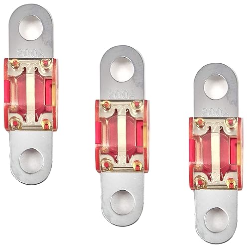 Fusible MIDIAMI  Tipo de perno de encendidoabajo  200 amperios  AUTO MARINE  Montaje de espárrago  Paquete de 3