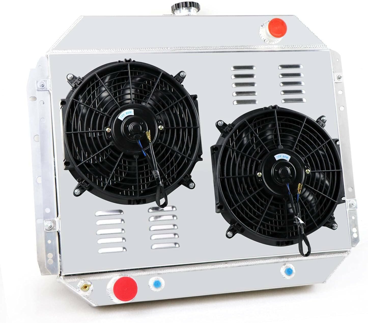 4 Rows Radiator Shroud Fan For 1966-1979 Ford F-100 F-150 F250 F350 Bronco Truck