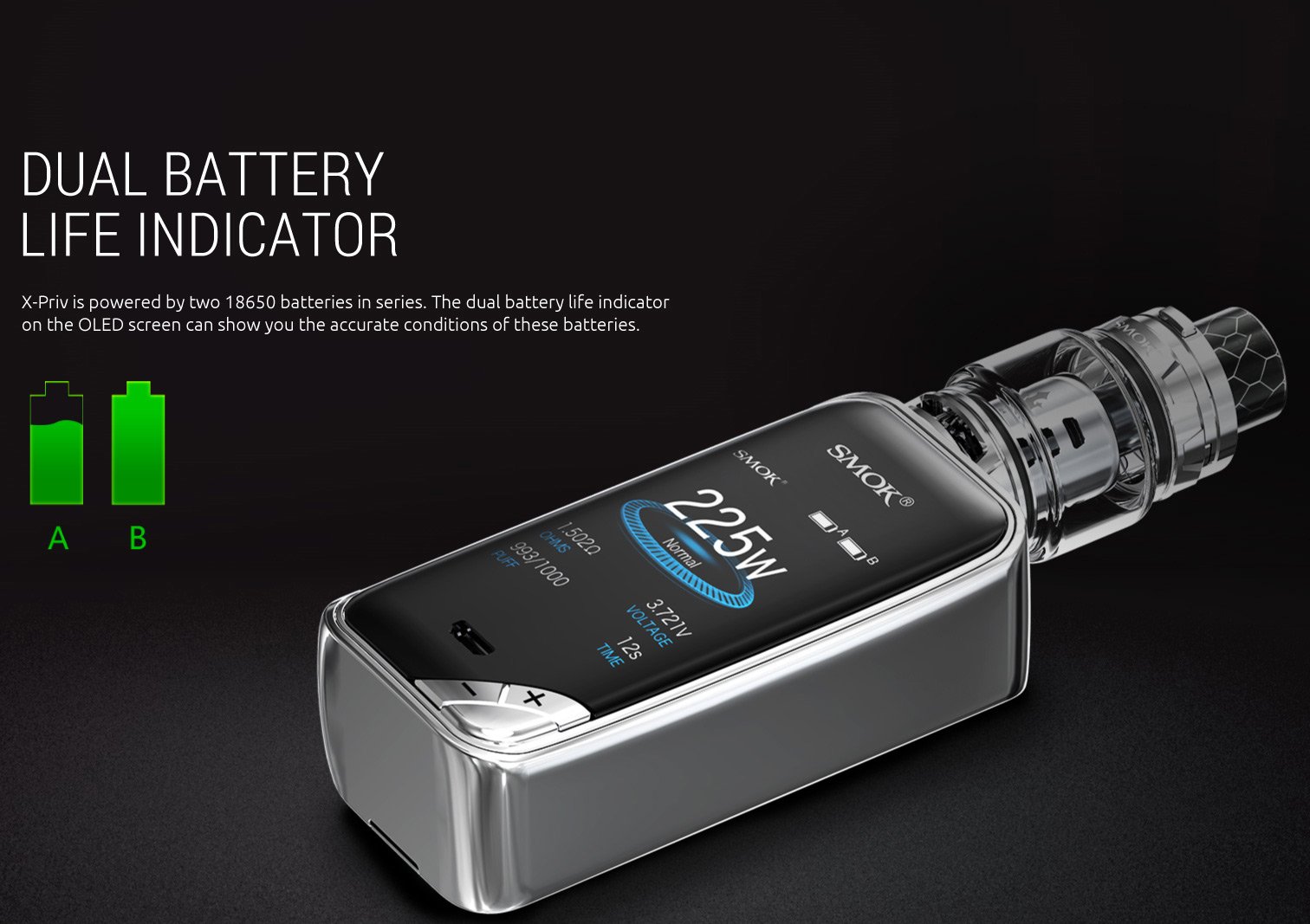 225 Mod Vape SMOK X-Priv 225W Mod with TFV12 Prince Kit SMOK Mag 225W  Starter Kit