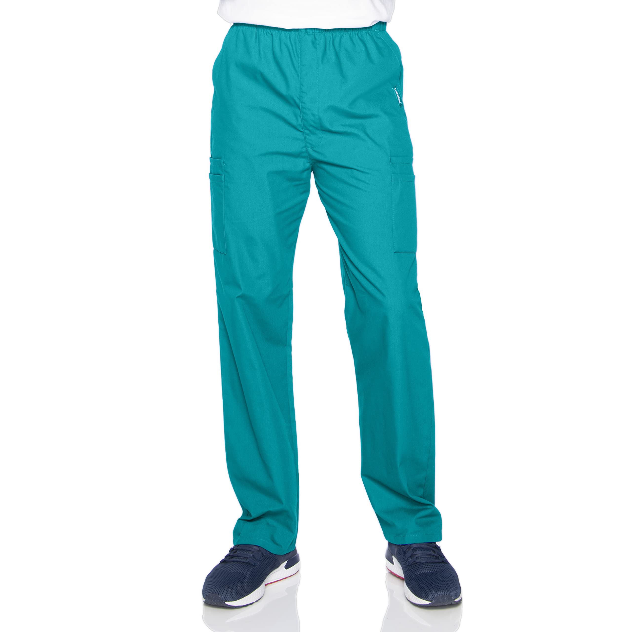 Landau Men's Cargo Scrub Pant, Teal, Large
