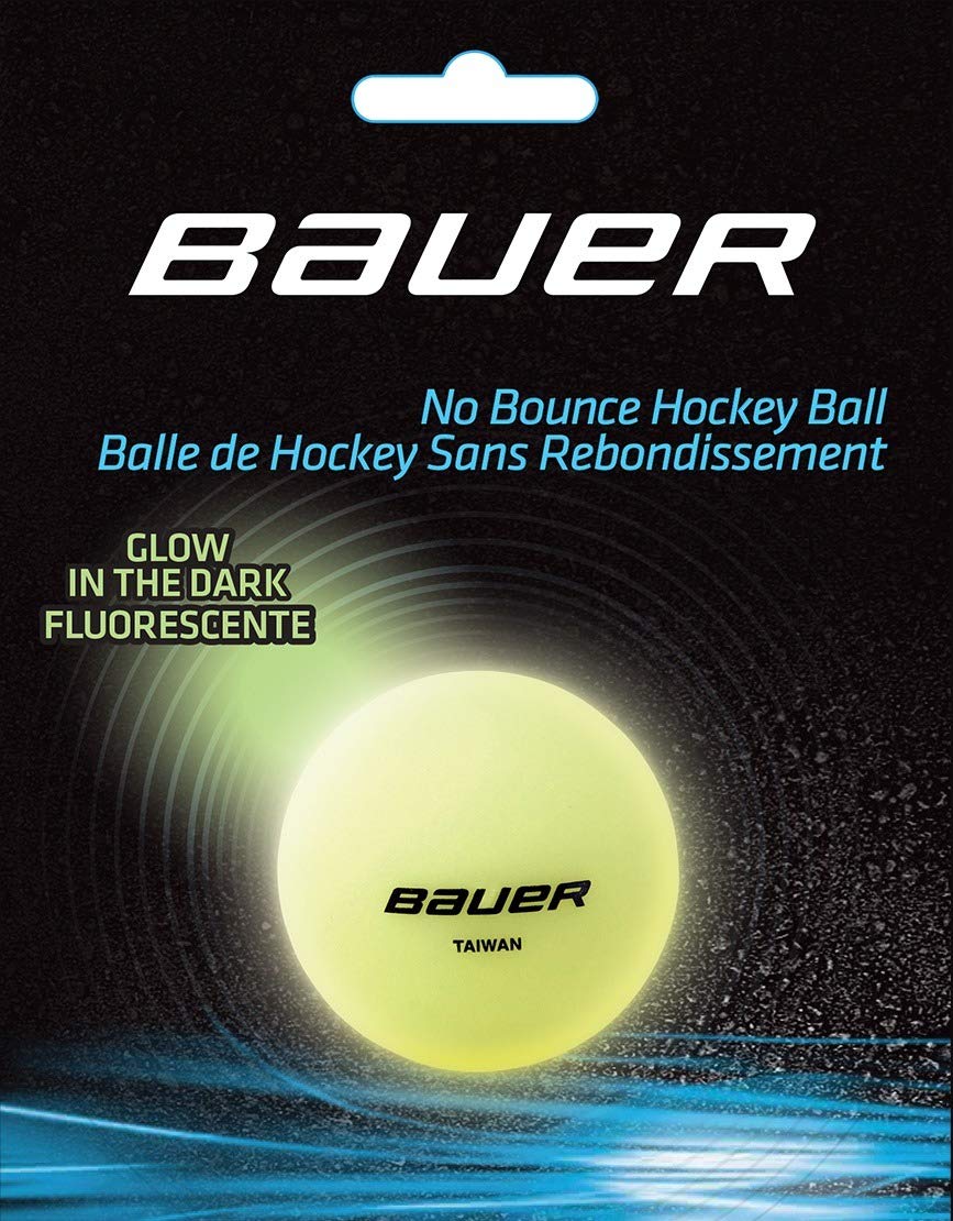 Bauer Lot de 4 balles de hockey de rue sans rebond, par temps froid ou chaud.