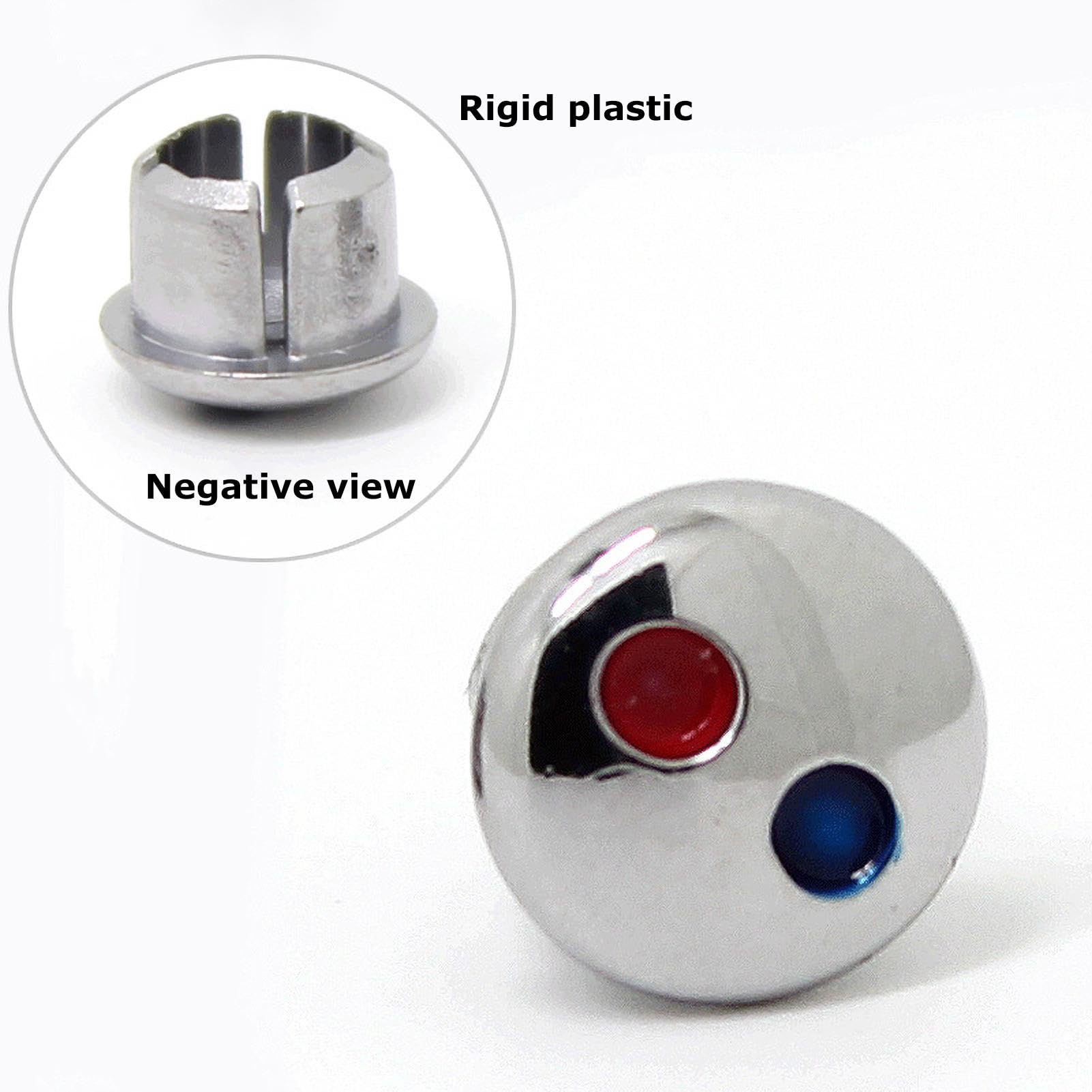 Ppmter Indicateur Chaud/Froid Pour Robinets, 10 Boutons Universels De Signes Chauds Et Froids Pour Robinets D'éviers De Salle De Bain De Cuisine