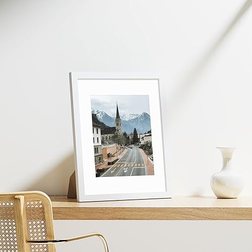 Vista 621 de Vittanly - Juego de 9 portarretratos, plexiglás resistente a rupturas, exhibe fotos de 12 x 12 pulgadas o, con paspartú, de 8 x 8 pulgadas, marcos