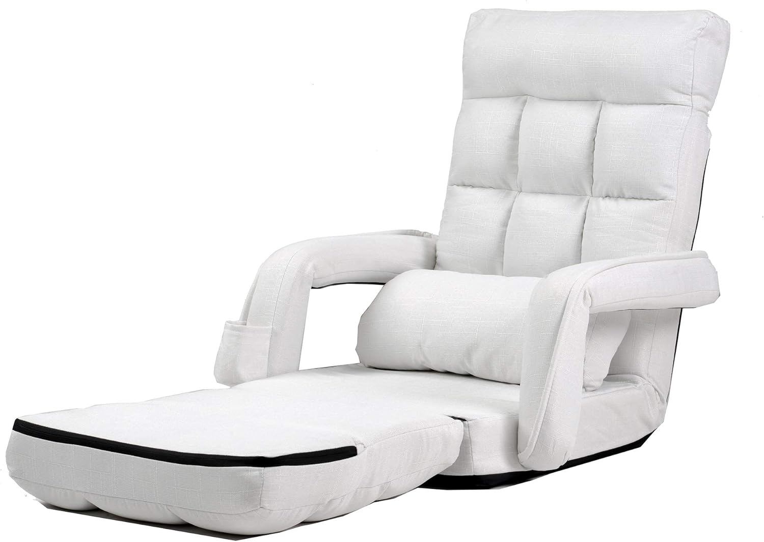 座椅子 リクライニング 14段ギア チェアー いす イス 【ホワイト】 座椅子 リクライニング 14段ギア チェアー いす イス 【ホワイト