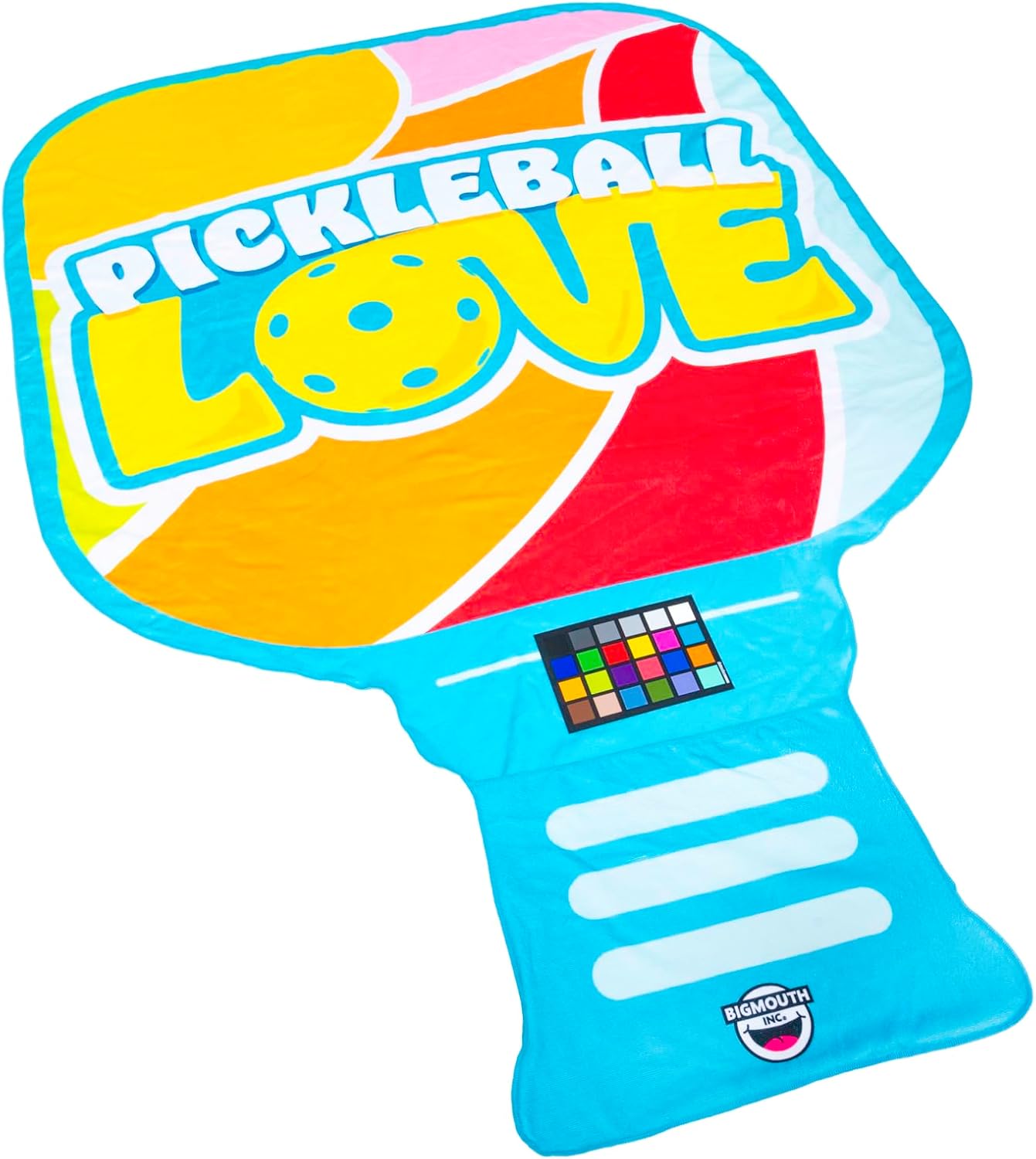 BigMouth Inc Giant Beach Blanket, Fun Summer Beach Towel, Large Size for Kids Teens & Adults, Quick Dry Microfiber Material - Pickleball Paddle