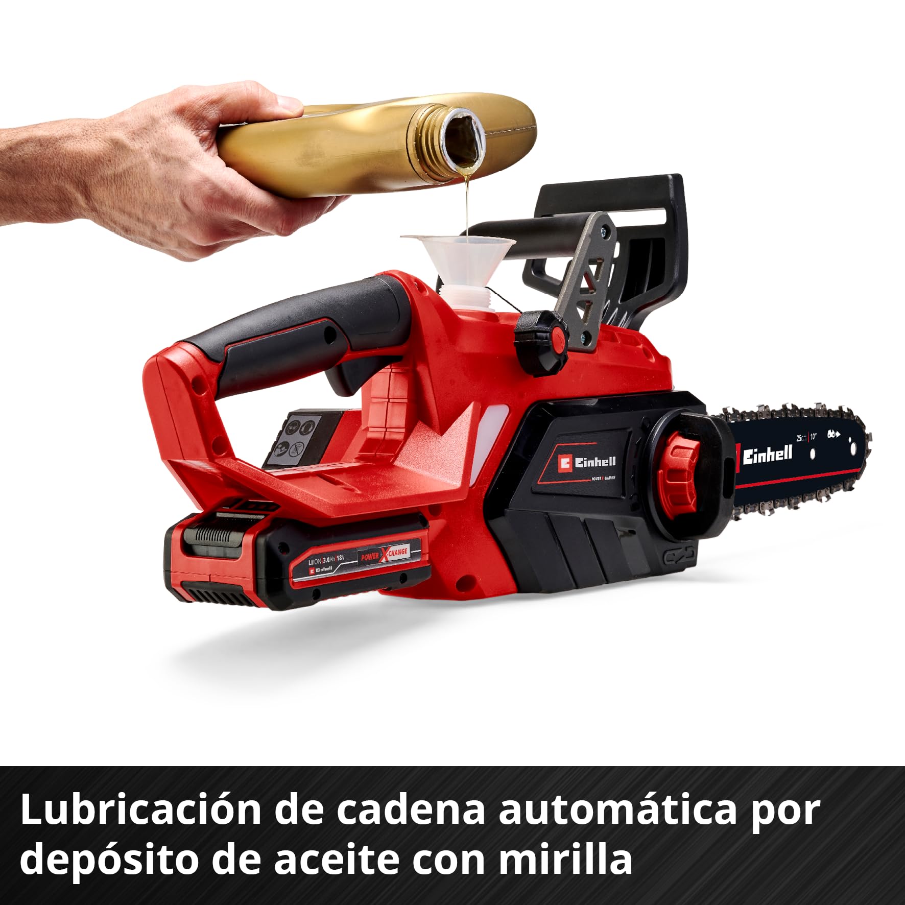 Einhell GE-LC 18/25 Li Motosierra a batería Power X-Change 18 V, 23 cm, 4.3 m/s, Oregon