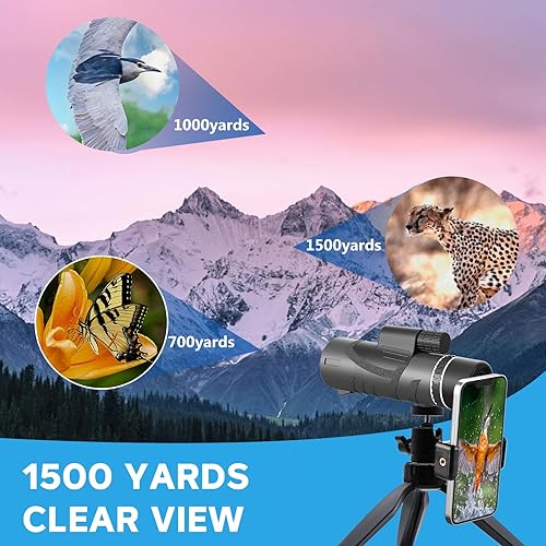Miniatura 6 de New 12X50 HD Monoculars,Monoculars Telescope for Adults with BAK4 Prism & FMC Lens, Waterproof, Bird Watching Hiking Hunting