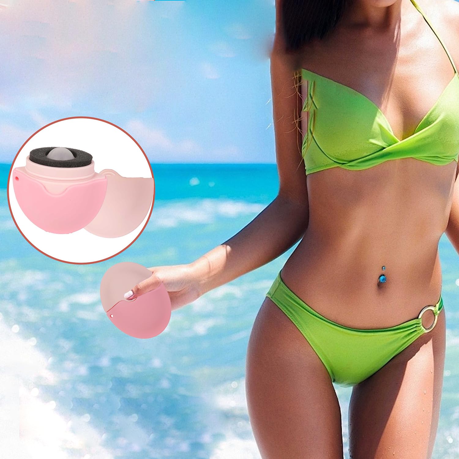 Applicatore Di Crema Solare A Rullo Ricaricabile - 1 Pezzo, Rosa, Spalma Sunscreen Applicator Dispenser, per L'applicazione Lozioni, Creme Solari, Lozioni il Corpo e Altro Ancora