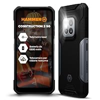 Hammer Construction 2 5G smartphone ultra-robusto IP69, righello laser da 50 m