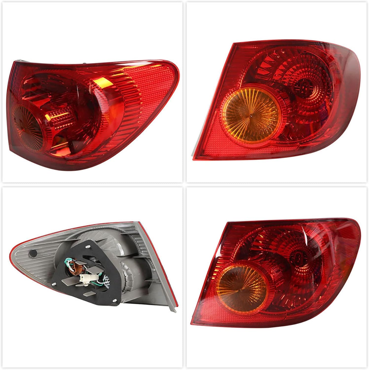 WFLNHB Tail Light Replacement for Toyota Corolla 2005-2008 Red Brake Lamp Right Passenger Side Taillamp 8155002290