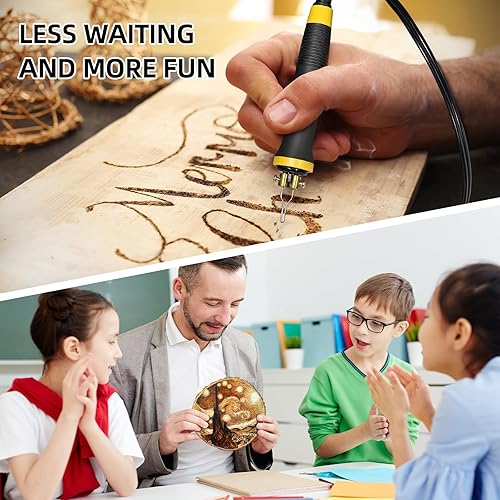 Miniatura 6 de Herramienta de combustión de madera, kit de quemador de madera, bolígrafo de 200  1,382.0 F, kit de quema de madera con termómetro digital,