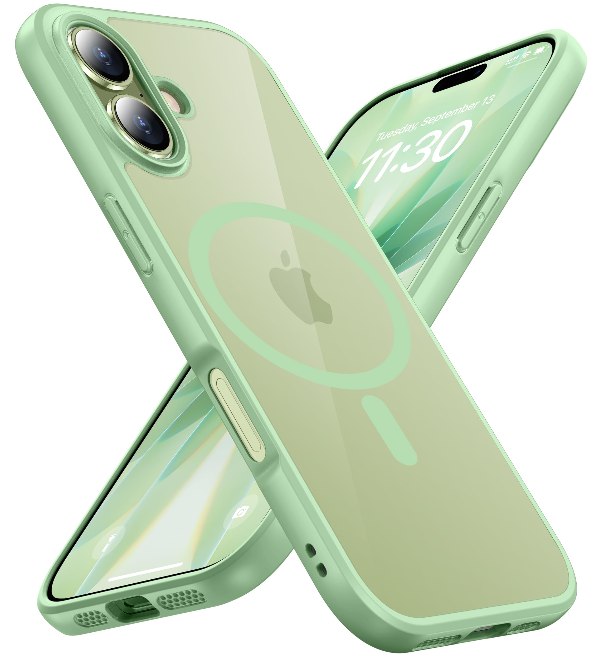 Amazon.co.jp: iPhone 17 用 ケース グリーン Magsafe対応 ガラス