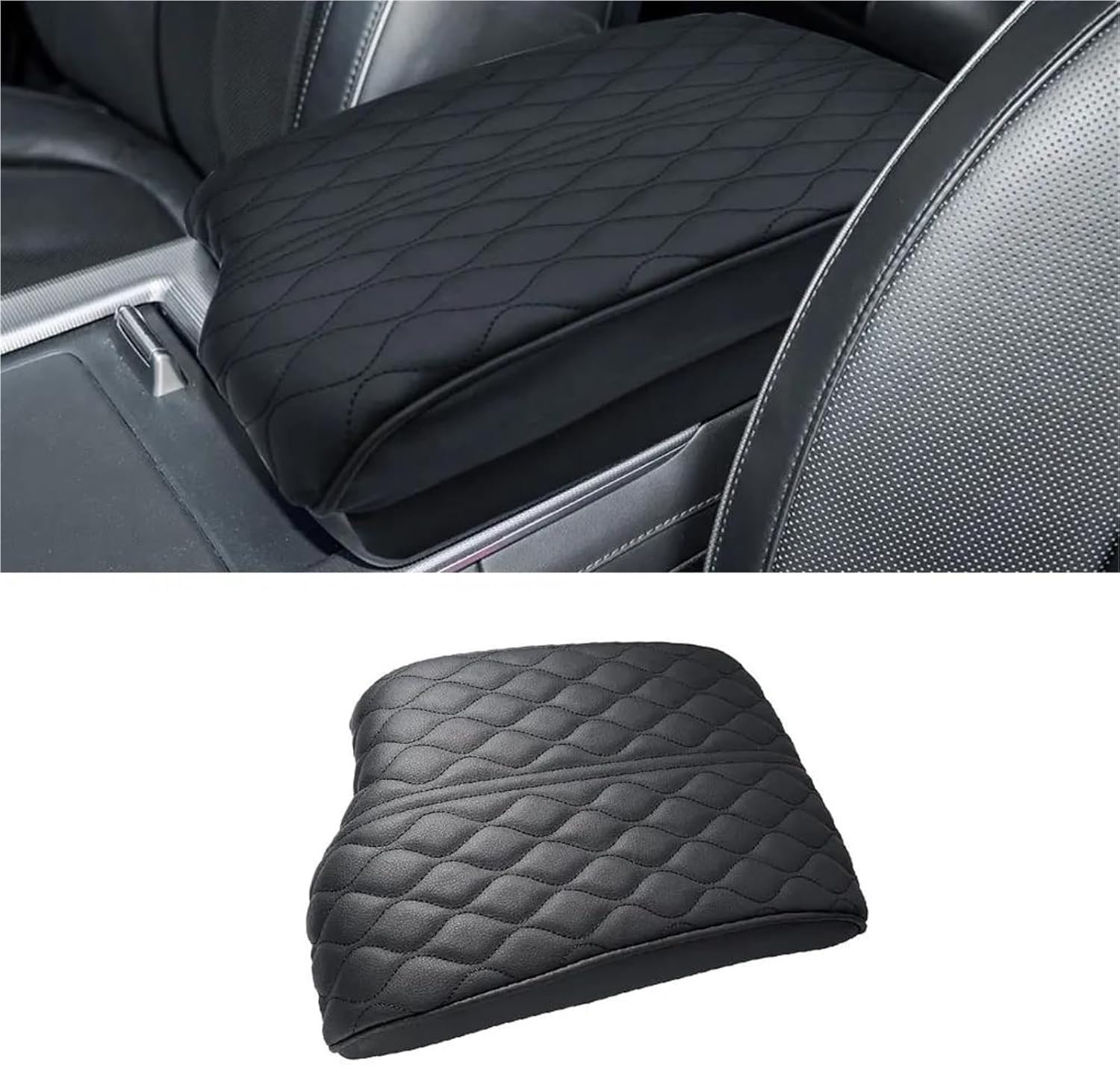 Armrest Box Protective Cover Car Leather Center Console Armrest Box Cushion Cover for Palisade 2020 2021 2022 2023 2024