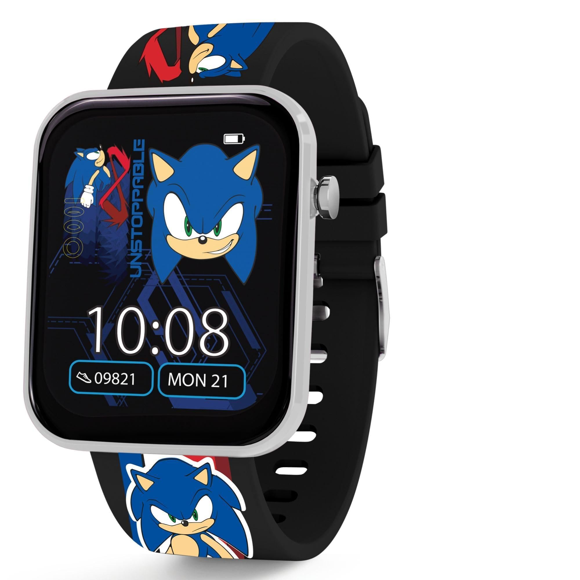 SONIC SNC4488MARG - Montre intelligente avec bracelet noir imprimé Sonic The Hedgehog