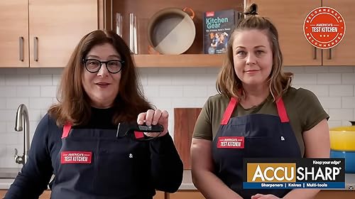 Miniatura 8 de AccuSharp Serie Gourmet - Afilador de cuchillos de 15 grados para cuchillos gourmet, cuchillas reversibles de carburo de tungsteno afilado con