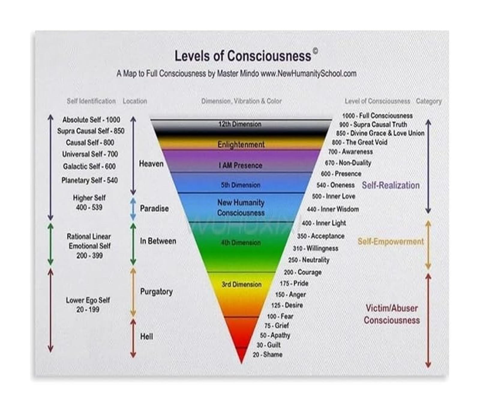 PKNVKZIDK Philosophy Psychology Poster Consciousness and Mind Chart Canvas Art Print for Study Room Library Decor Unframed,16x24inch(40x60cm)