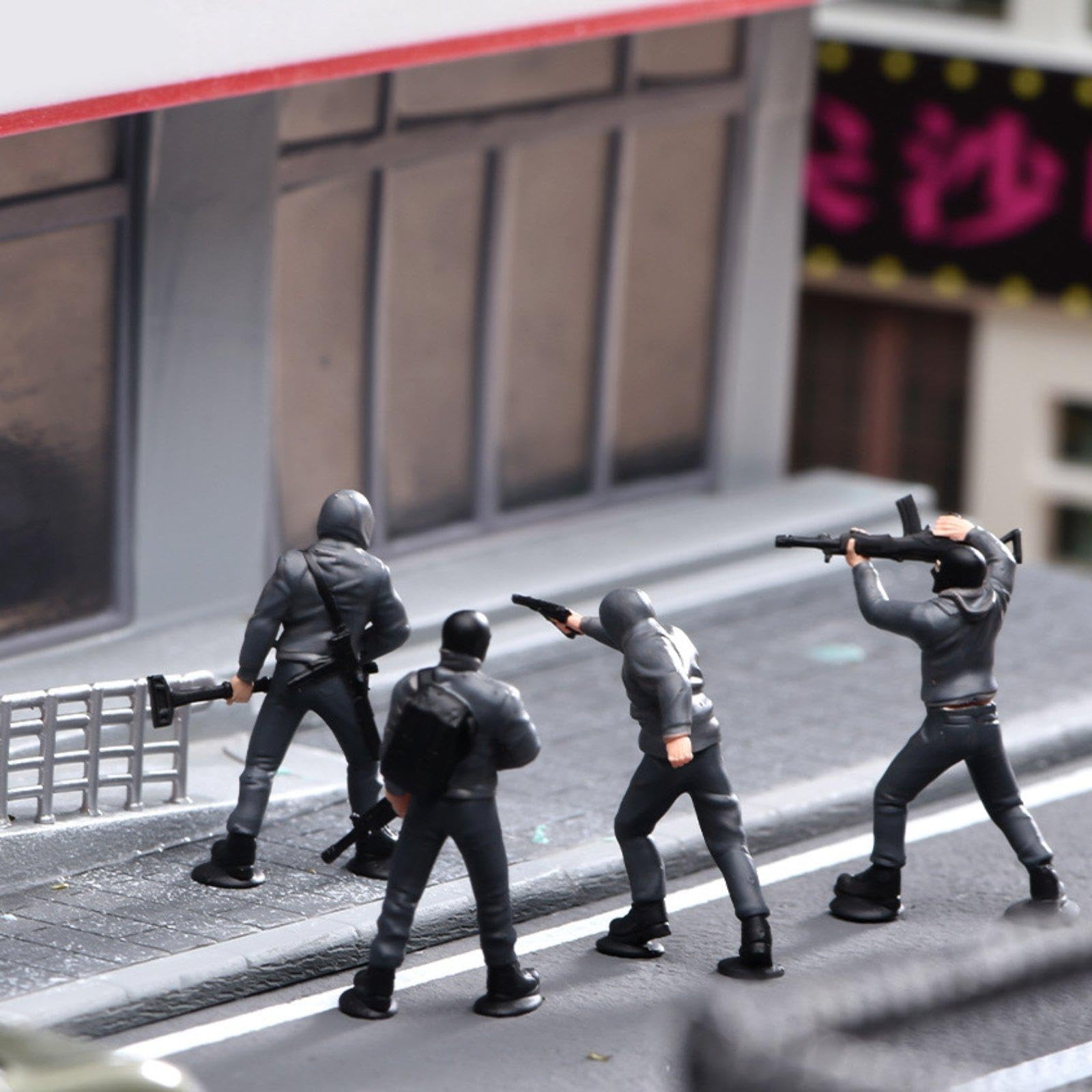 4 Figure in 1:64 per Decorazione da Scrivania E Paesaggi in Miniatura.