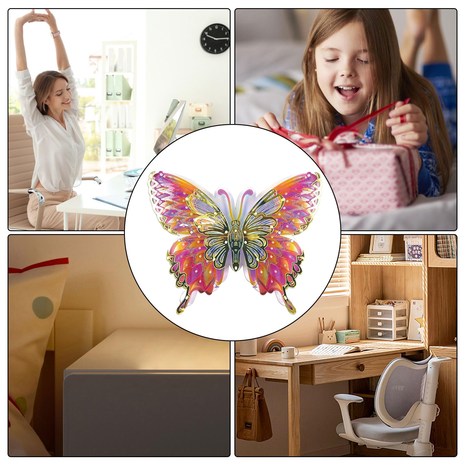 Puzzle 3D per Adolescenti Rompicapo Stimolante in Acrilico | Set Con Puzzle A Forma Di Farfalla In 3D Per Libero Feste Scuola Casa Ufficio Compleanno e Natale