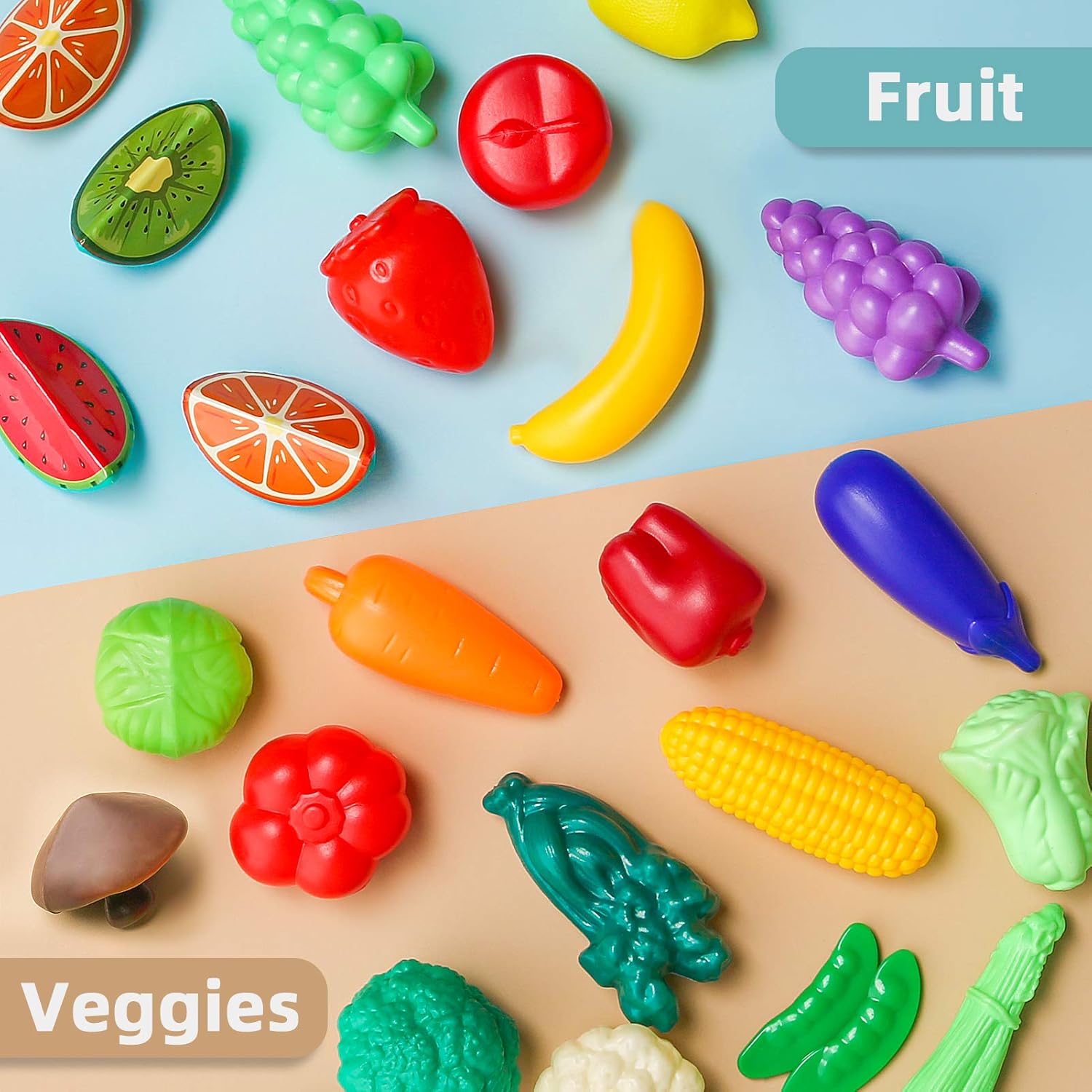 Buy Shimfun 130pc Play Food Set for Kids & Toddlers Kitchen Toy Playset