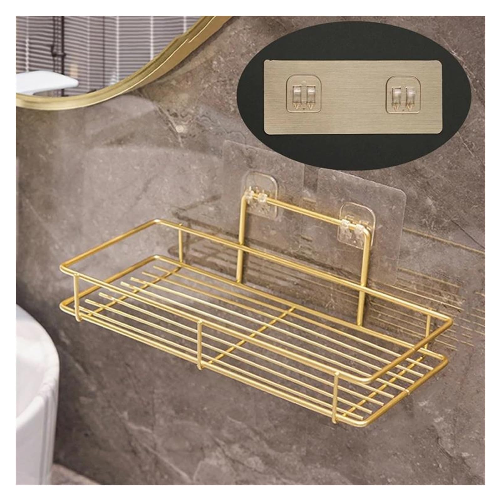 1 scolapiatti da appendere alla parete, in acciaio inox, per bagno, cucina, bagno, WC (S)