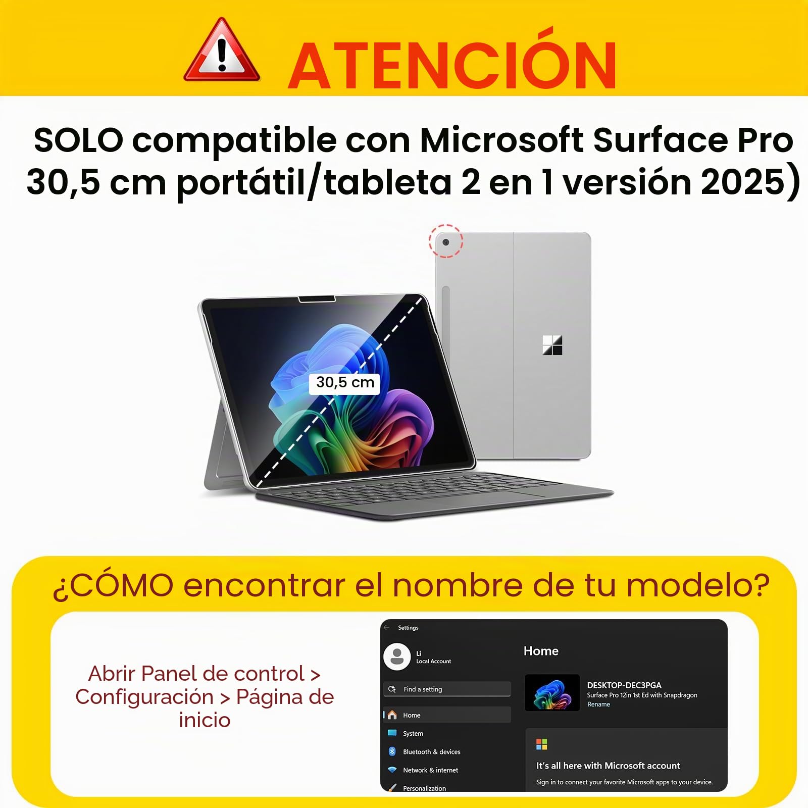 FINTIE Funda Protectora para Microsoft Surface Pro de 12 Pulgadas (2025), Cartera de visión multiángulo, Cubierta Trasera de TPU con Bolsillo y Soporte para lápiz Capacitivo, Compatible con Teclado