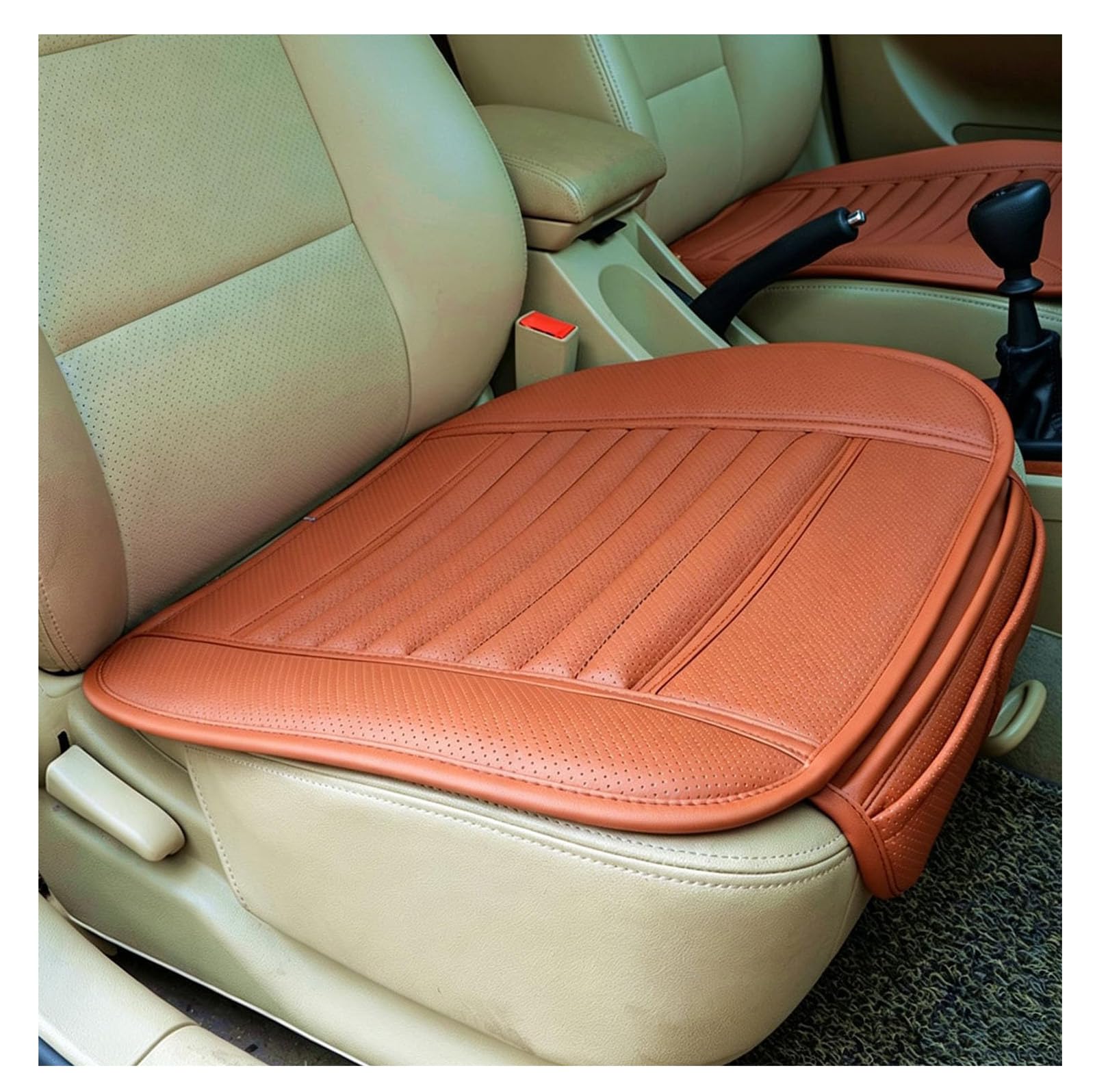 CGREAGH Car Seat Cushions, for Fiat Abarth 595 Abarth 500 abarth 124 spider Car Seat Protector Mat Driver Seat Cover Pad Breathable PU Leather Pockets Storage,D
