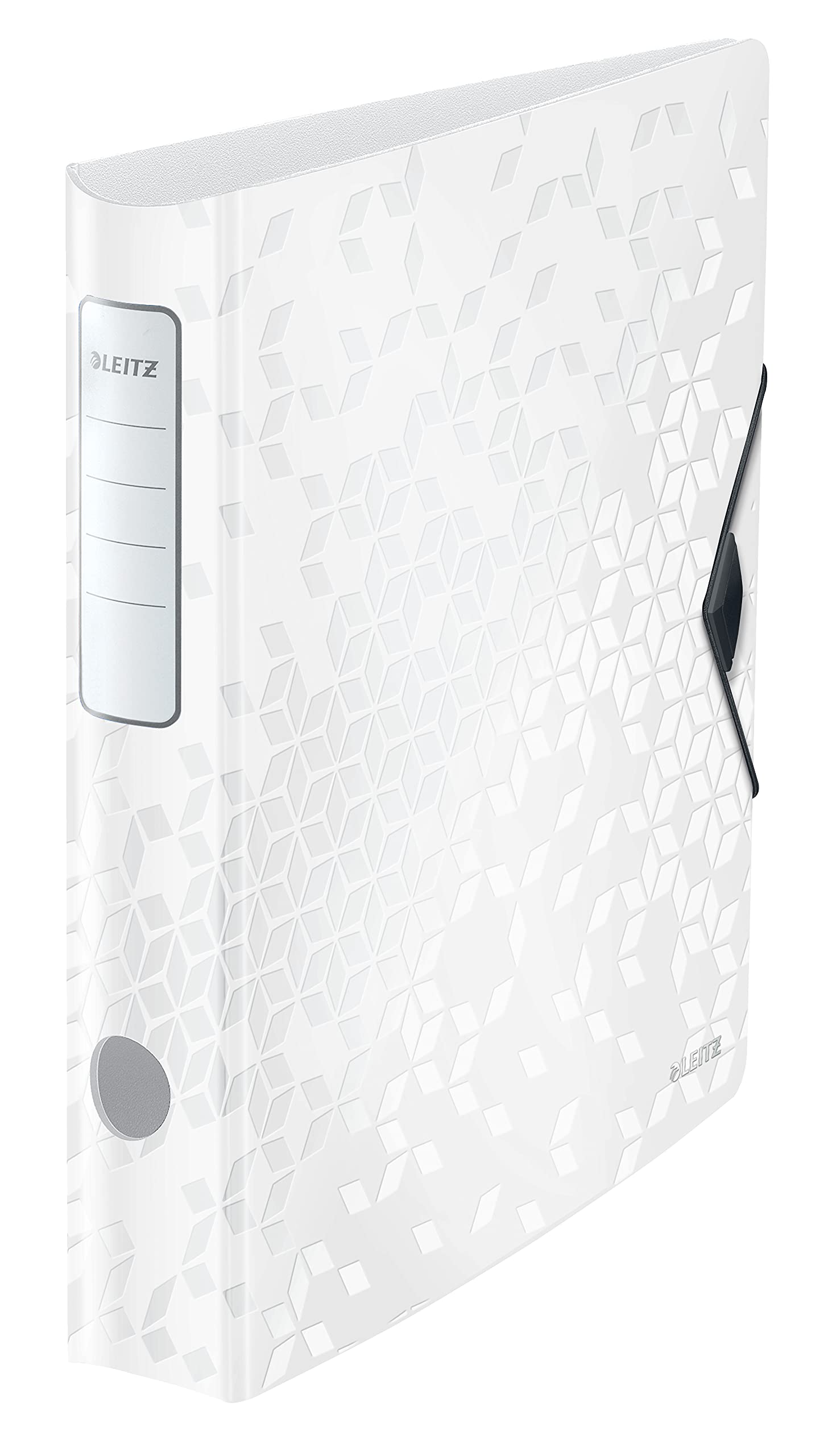 Raccoglitore Leitz Active A Leva 180° – Formato A4, Dorso 82 Mm, Polyfoam Leggero, Chiusura Elastico, Bianco, Capacità 500 Fogli