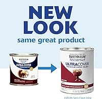 Vista 209 de Rust-Oleum Painter's Touch 1979502 - Pintura de látex, color negro brillante, 1 cuarto de galón