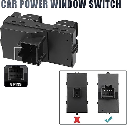 Miniatura 4 de X AUTOHAUX Interruptor de elevalunas eléctrico del lado del conductor Interruptor de control de la ventana eléctrica principal 20917577 para