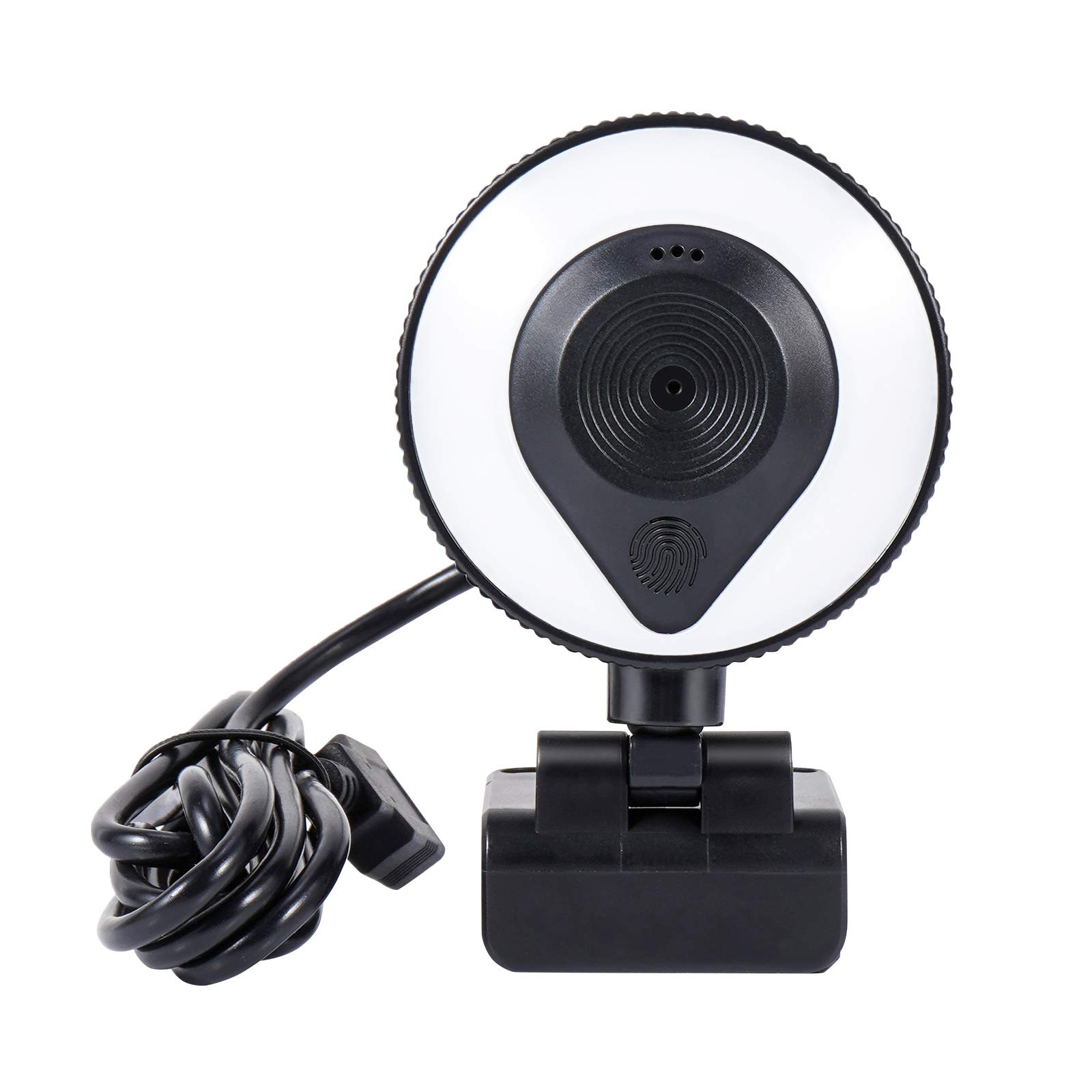 TWH W20 USB Computer Camera Auto Zoom Live Beauty Fill Light Ultra Wide-angle Camera