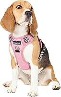 Vista 56 de Funfox Arnés para perro sin tirones, arnés de chaleco ajustable para mascotas, material súper suave con mango vertical, fácil control, paseo