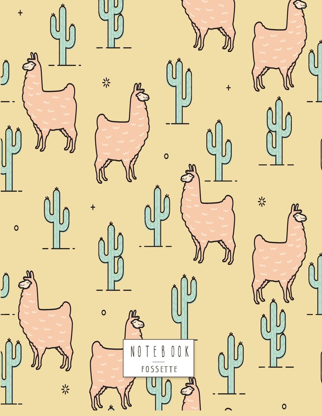 Notebook: Llma on yellow cover and Dot Graph Line Sketch pages, Extra large (8.5 x 11) inches, 110 pages, White paper, Sketch, Draw and Paint (Llma on yellow notebook)