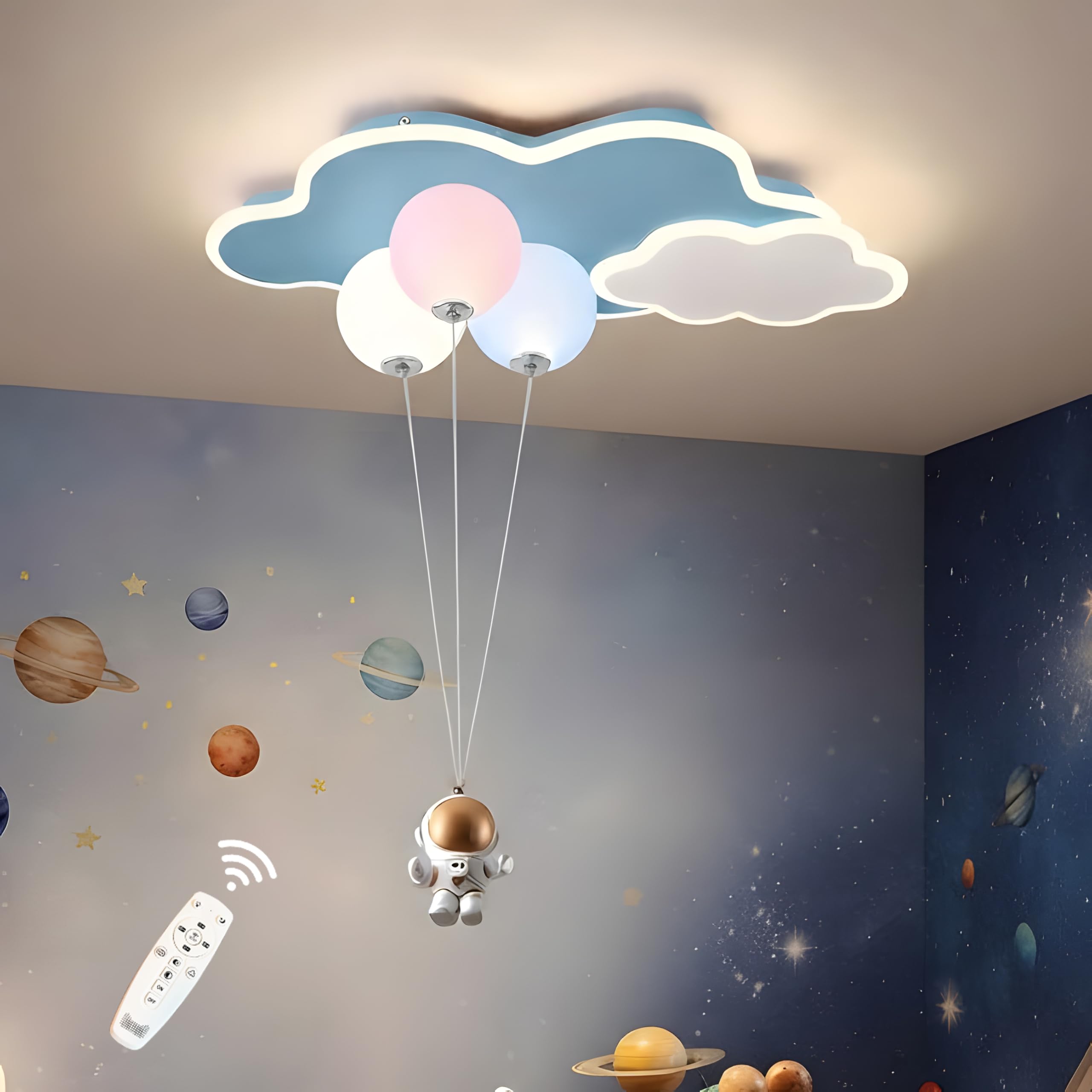 View 1 of ***FACTORY SEALED ***Skyblaze Astronaut Ceiling Light Fixtures Kids Bedroom Balloon Ceiling Lamp
