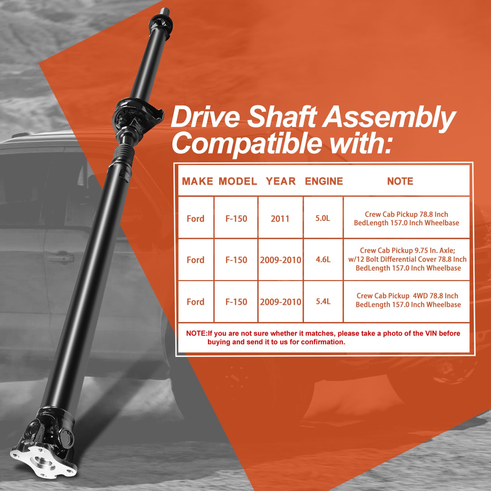 Amzdrive 936-629 Rear Drive Shaft Prop Shaft Driveshaft 1 thumbnail image