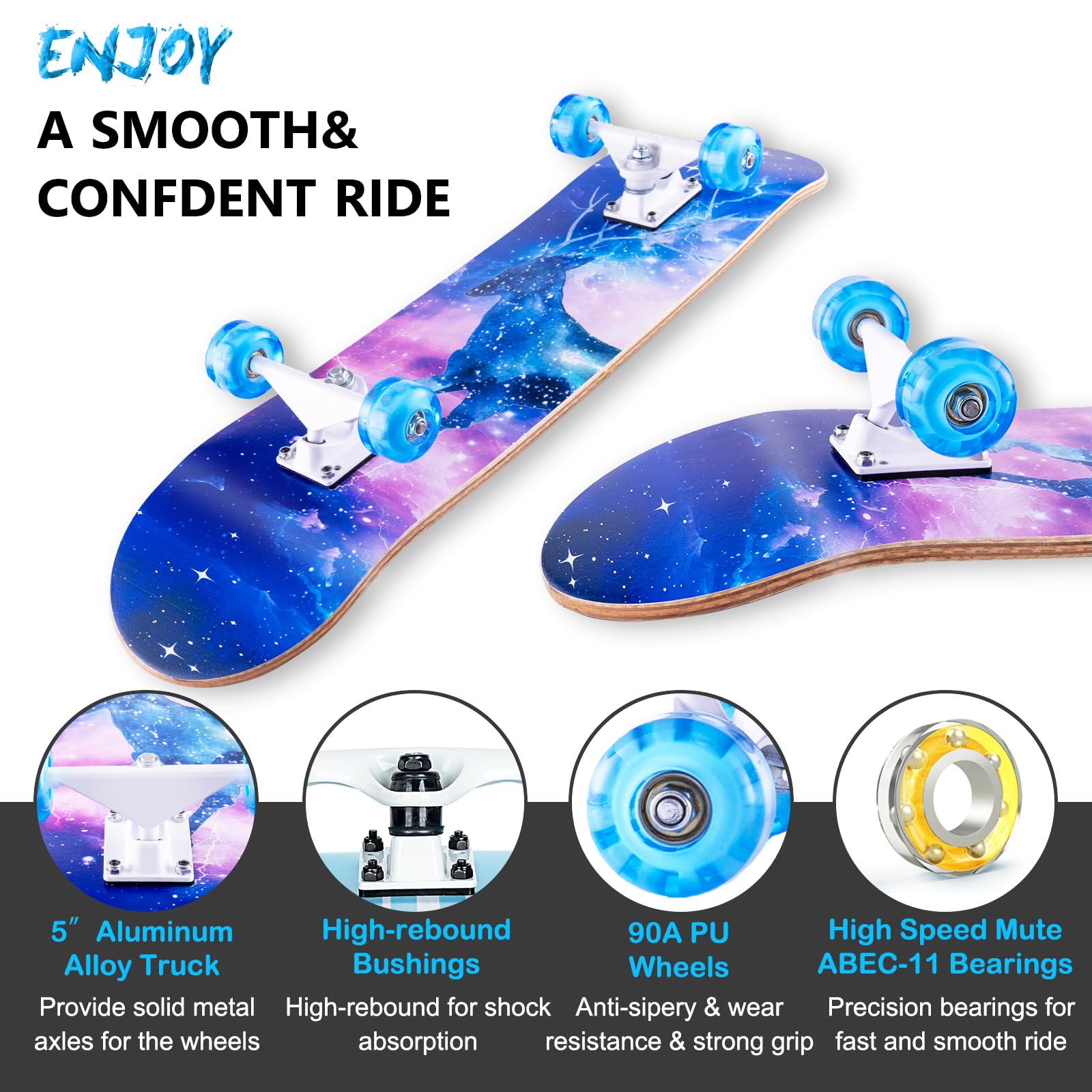 HEAVY SKATEBOARD コンプリート Amazon.com : Skateboard,31 x 8 inch Complete Skateboards for
