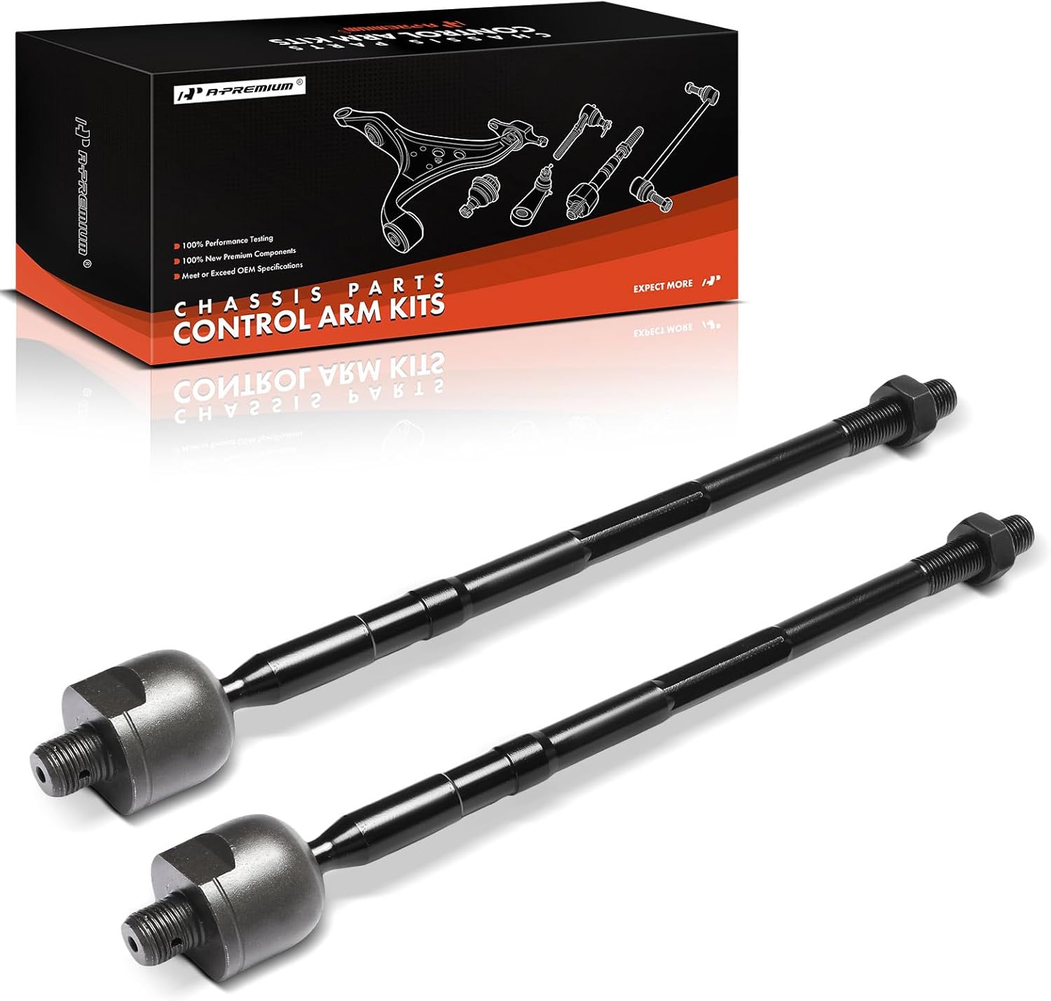 A-Premium 2 x Front Inner Tie Rod Ends, Compatible with Hyundai Genesis Coupe 2010-2016, Coupe, 2-Door