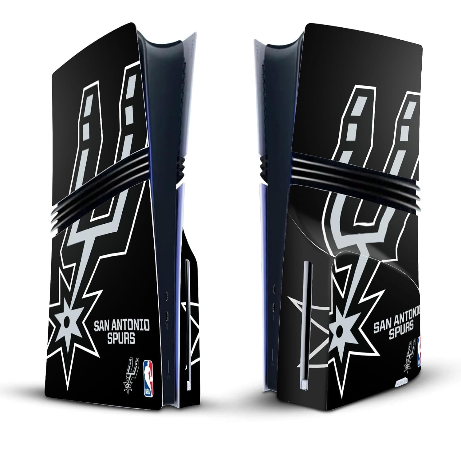 Head Case Designs Officially Licensed NBA Oversized San Antonio Spurs Logo Vinyl Sticker Gaming Skin Decal Cover Compatible With Sony PlayStation 5 PS5 Pro Disc Edition Console