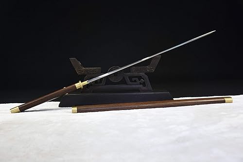 Miniatura 9 de Katana corta hecha a mano japonés wakizashi samurai espada doblada hoja de acero